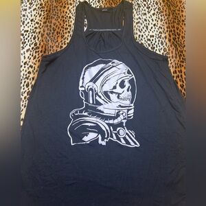 CVG Black Tank Top w/ Skull Astronaut Design